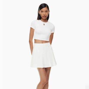 ARITZIA PLEATED OLIVE SKIRT